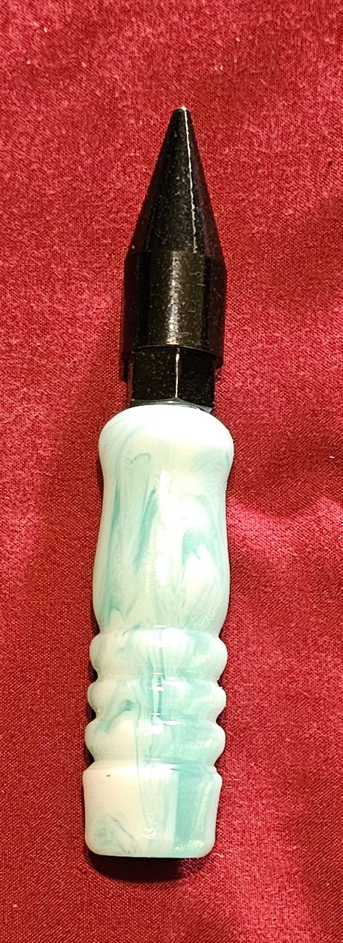 Light Green Marble Effect(Pre-Turned)  4.5 total inches with tip. Pictured Tip is for reference only