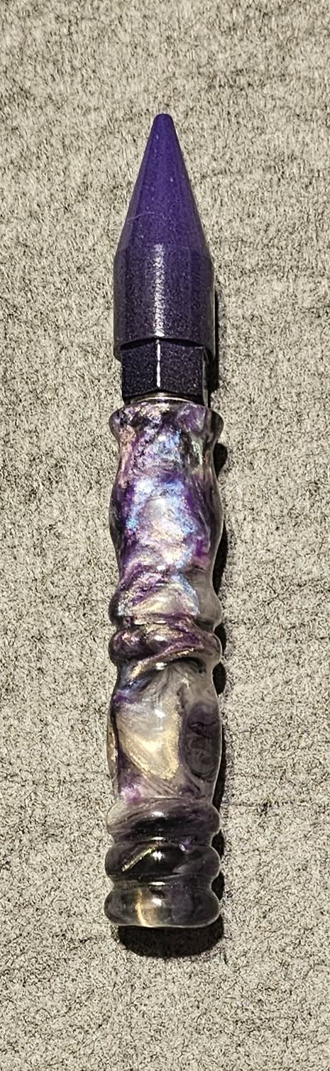Purple and Black Pearlescent Slender Grip 5 Total inches