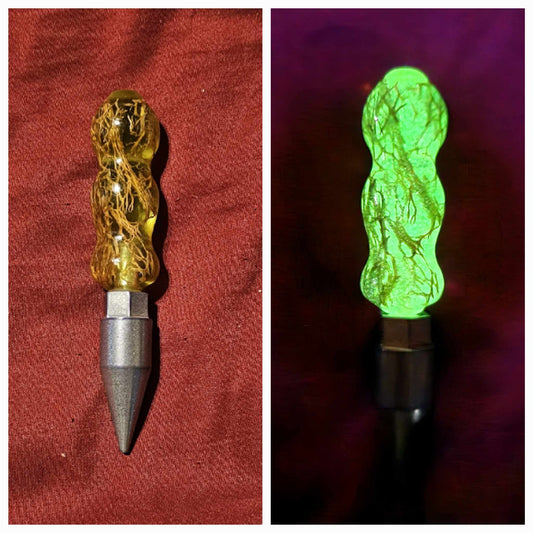 Cactus Skeleton Glow in the Dark , 4.5 inch in total length. (Pre-Turned). Pictured Tip is for reference only