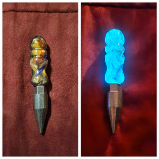 Multi-Colored 4total inches. Glow in the Dark. Pre-Turned. Pictured Tip is for reference only