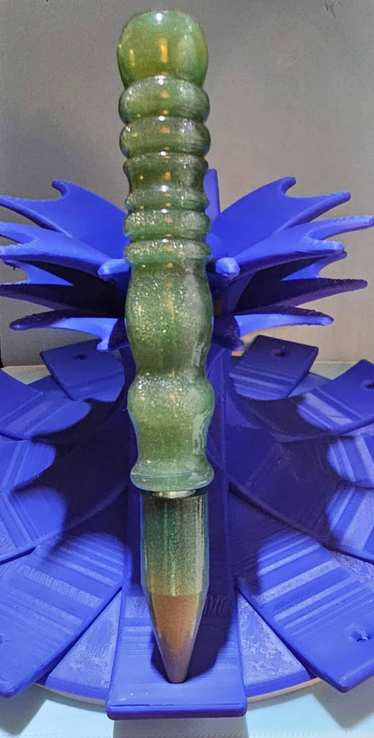 FLASH SALE! Green with Gold Glitter 6 Total inches Regular Grip